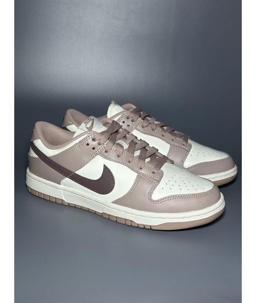 NIKE Бежевые кожаные кроссовки, фото 5