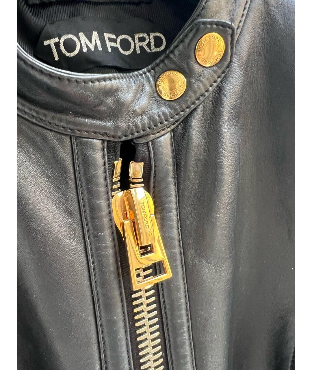 TOM FORD Черная кожаная куртка, фото 3