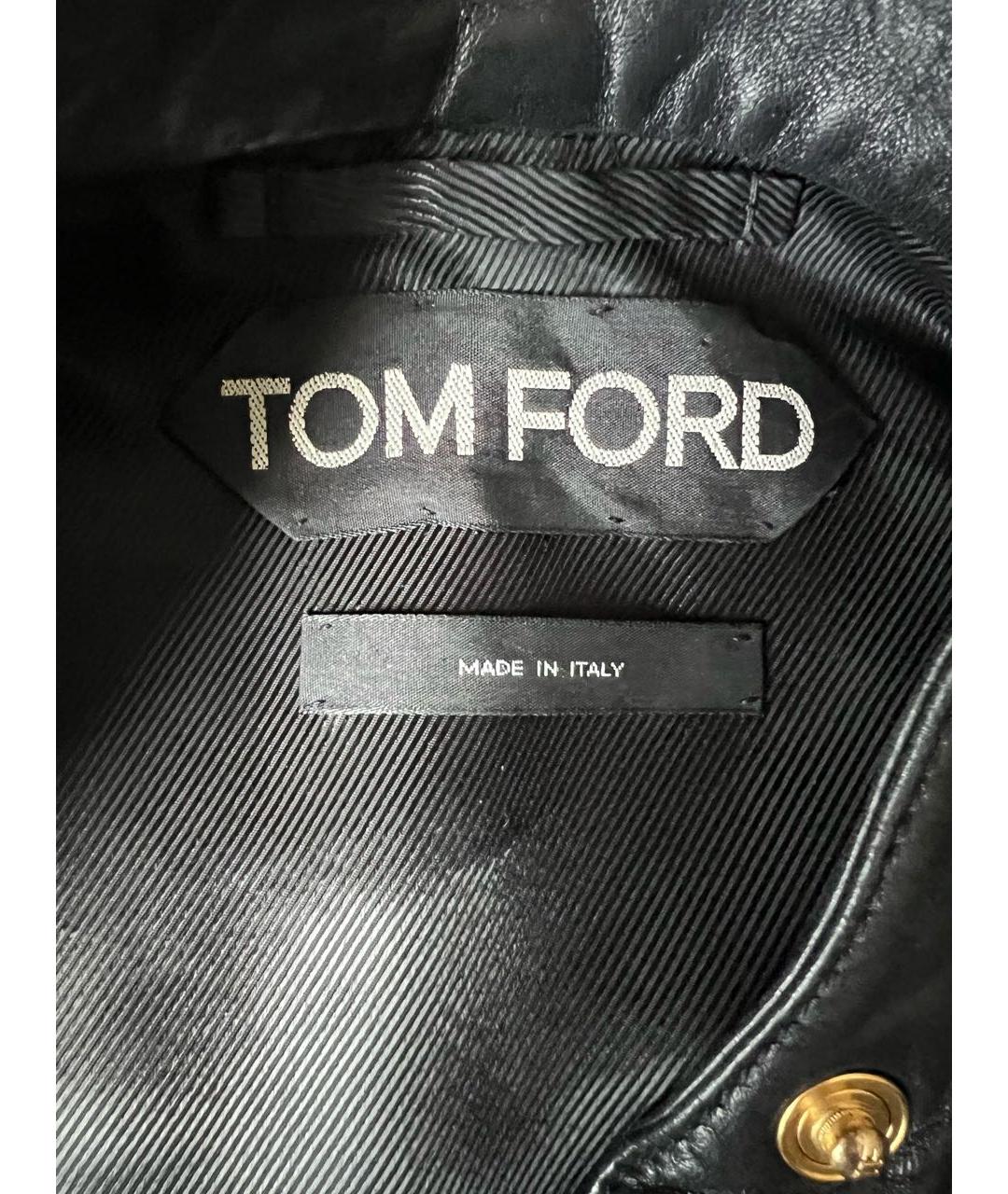 TOM FORD Черная кожаная куртка, фото 2