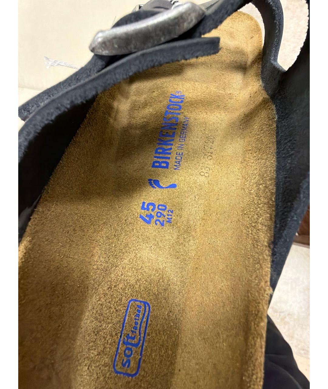 BIRKENSTOCK Черные кожаные сандалии, фото 6