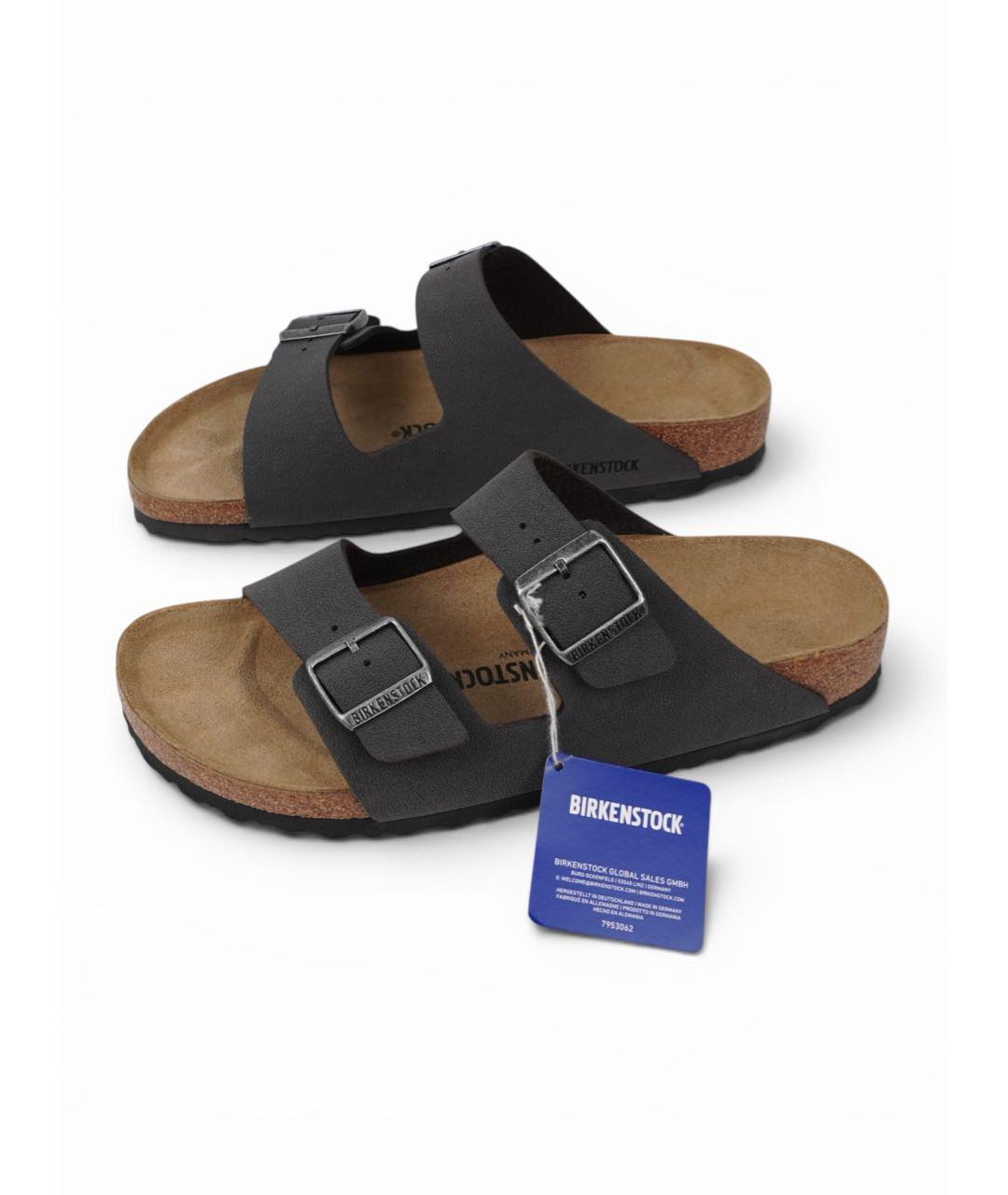 BIRKENSTOCK Антрацитовые кожаные сандалии, фото 7