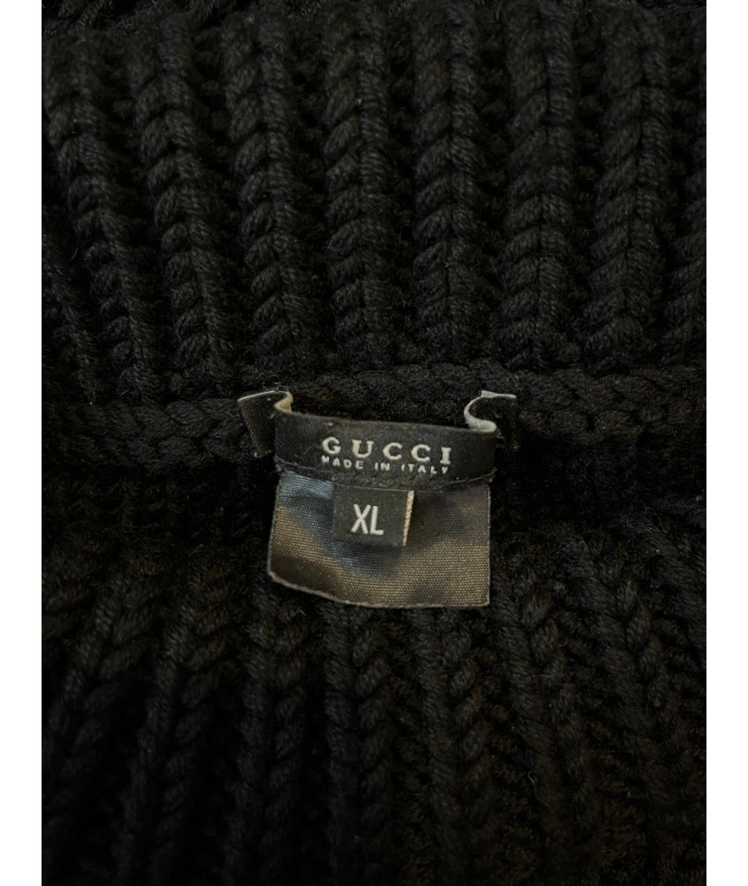 GUCCI Черный шерстяной джемпер / свитер, фото 4