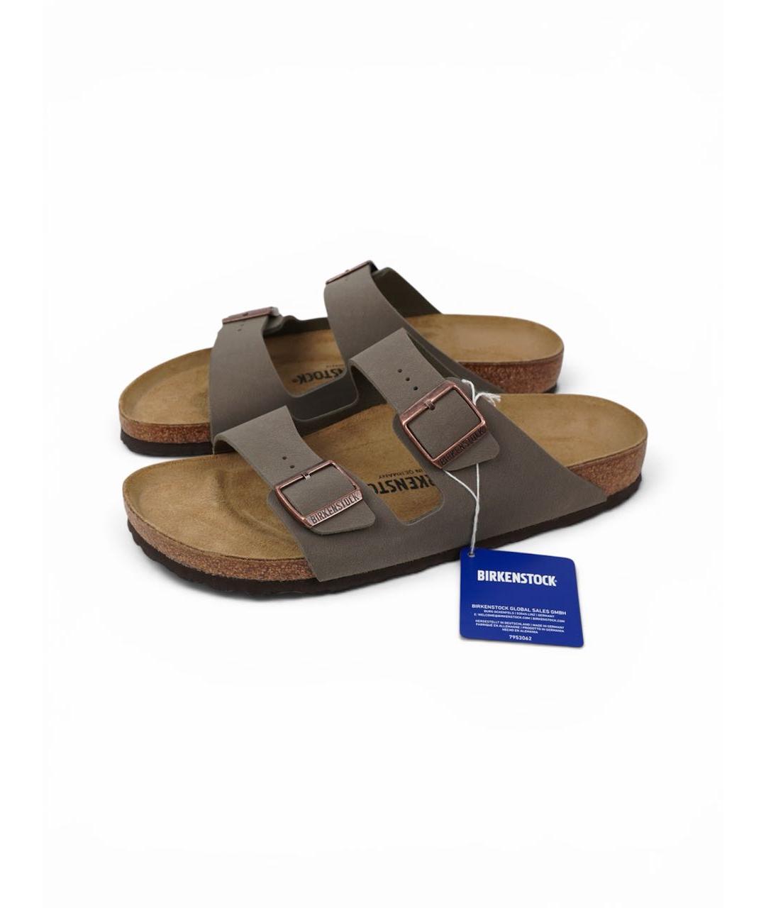 BIRKENSTOCK Серые кожаные сандалии, фото 8