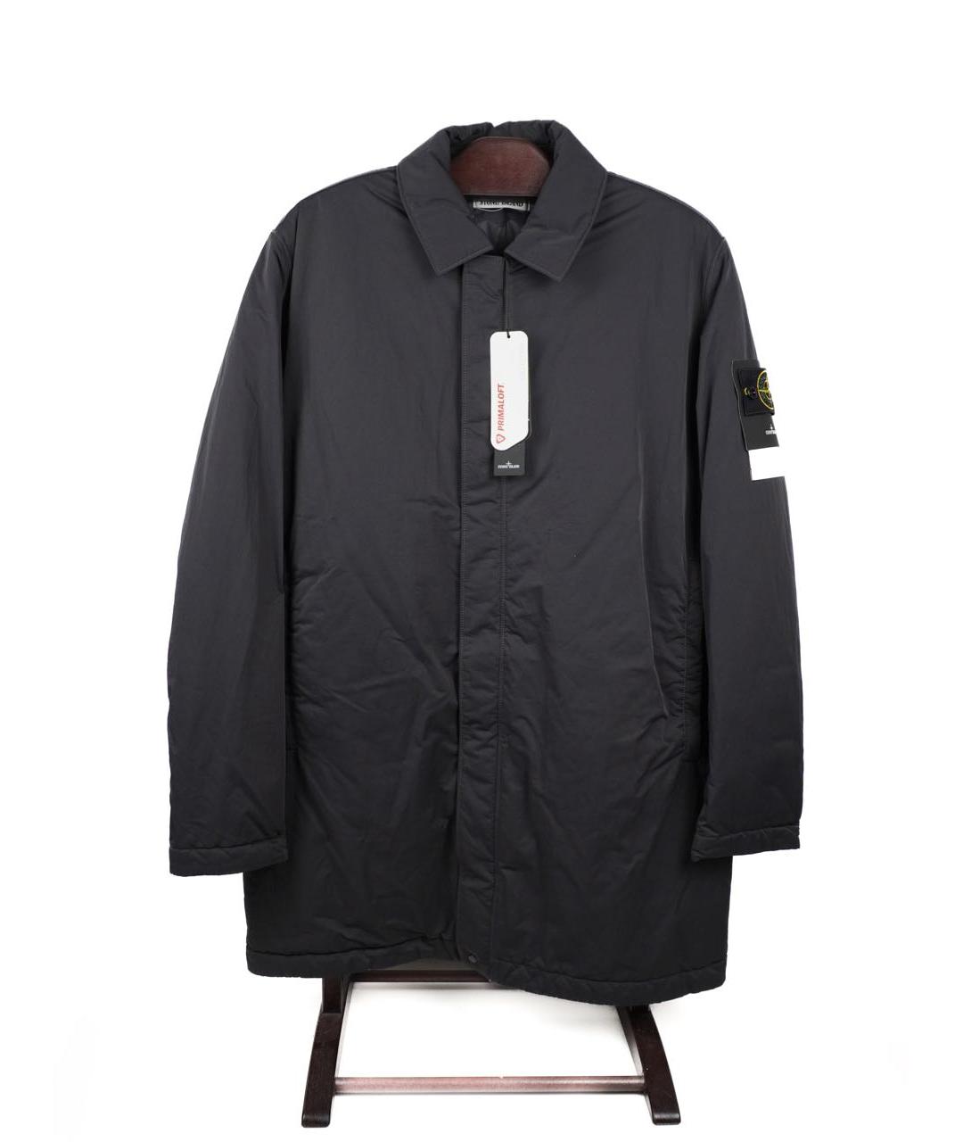 STONE ISLAND Антрацитовое полиамидовое пальто, фото 9