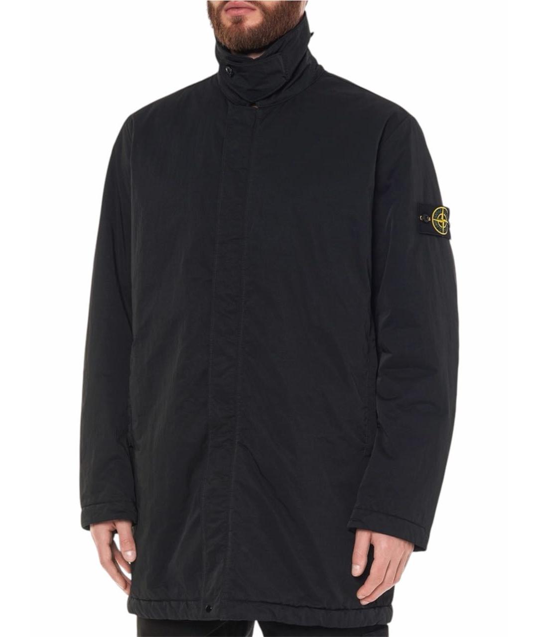 STONE ISLAND Антрацитовое полиамидовое пальто, фото 7