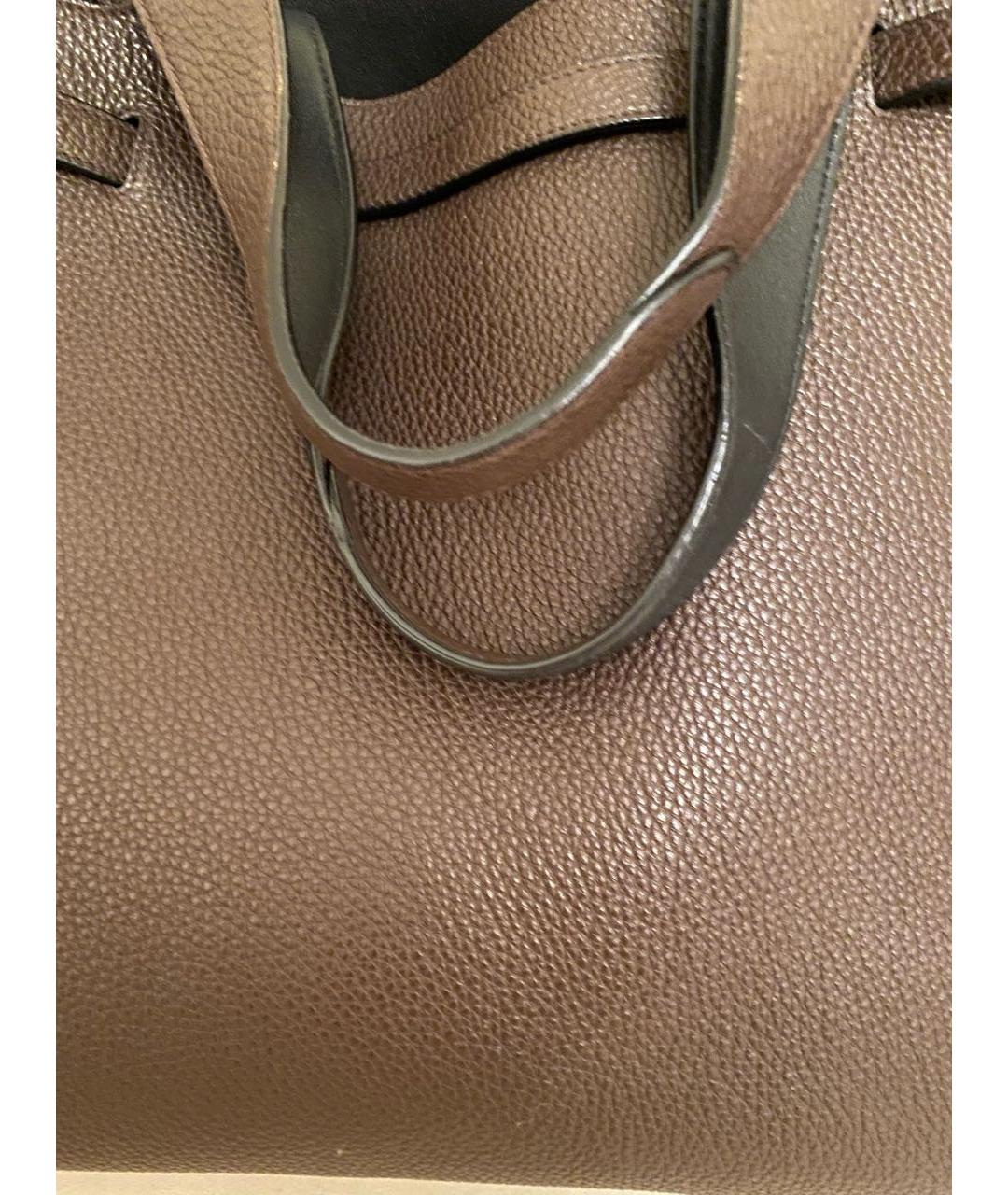 PRADA Коричневая кожаная сумка тоут, фото 3