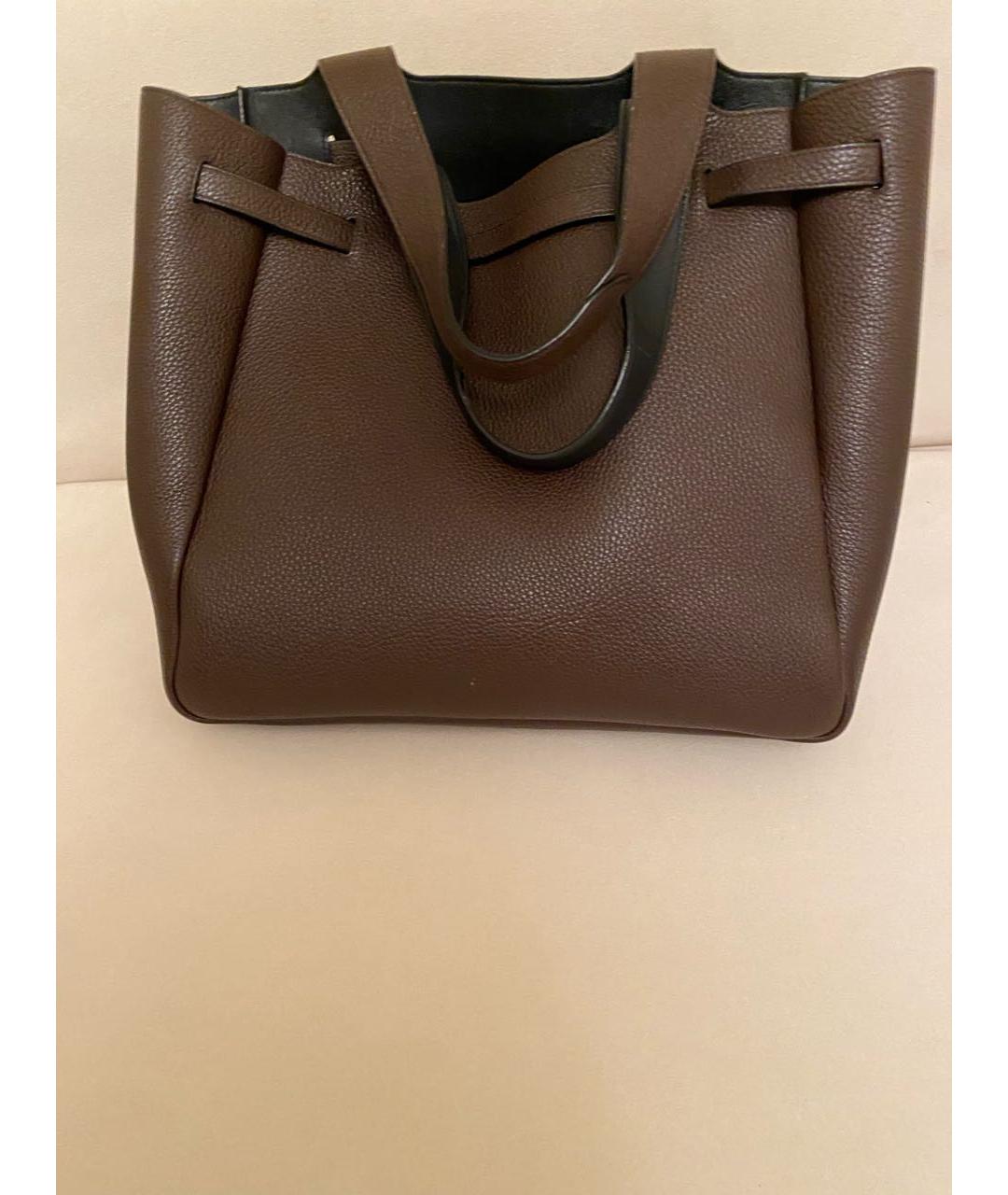 PRADA Коричневая кожаная сумка тоут, фото 2