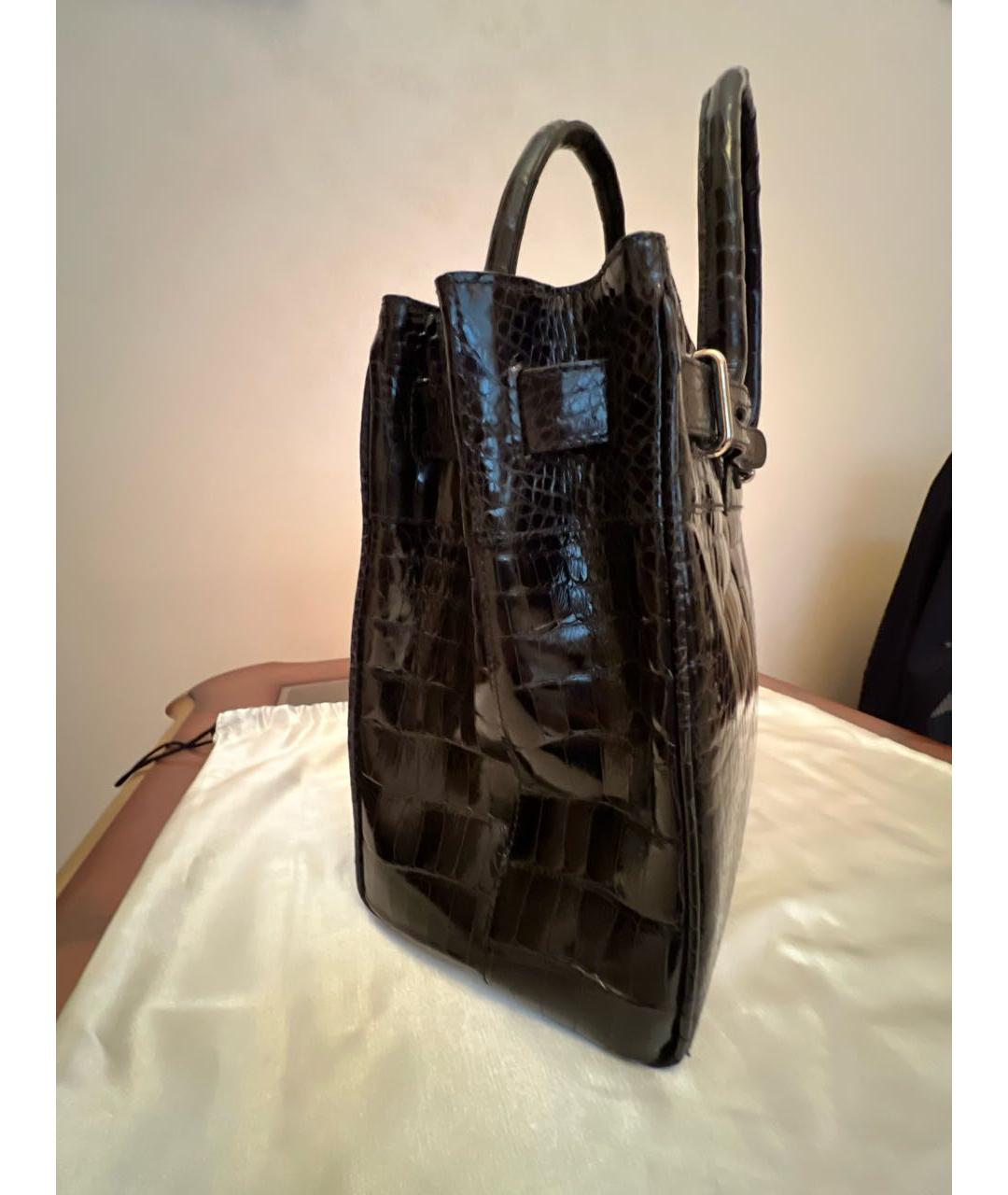 FURLA Черная сумка с короткими ручками из лакированной кожи, фото 2