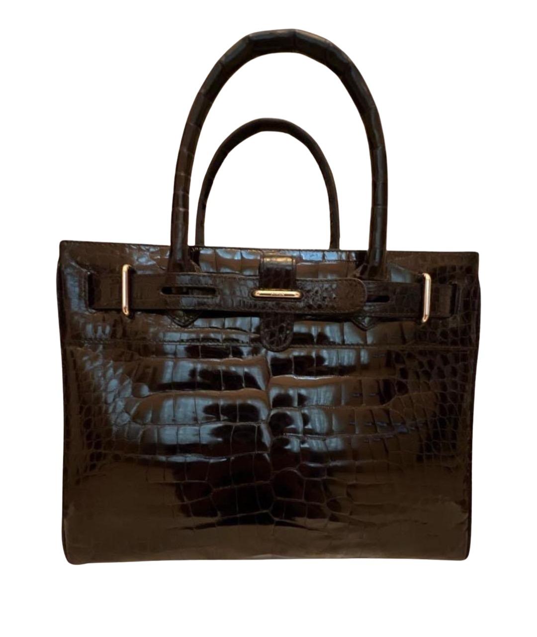 FURLA Черная сумка с короткими ручками из лакированной кожи, фото 1