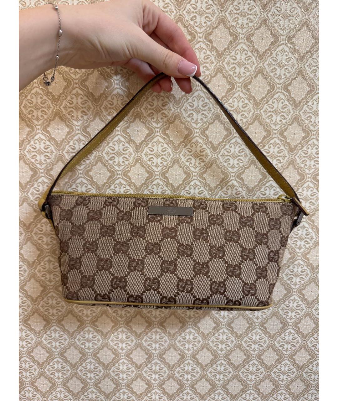 GUCCI Бежевая сумка с короткими ручками, фото 7