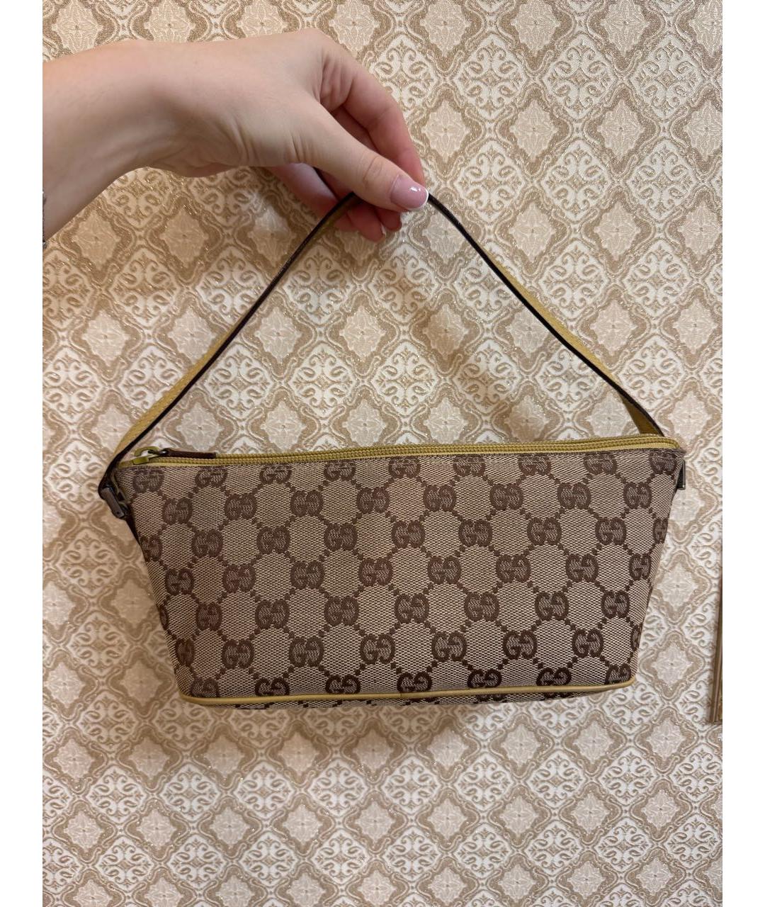 GUCCI Бежевая сумка с короткими ручками, фото 3