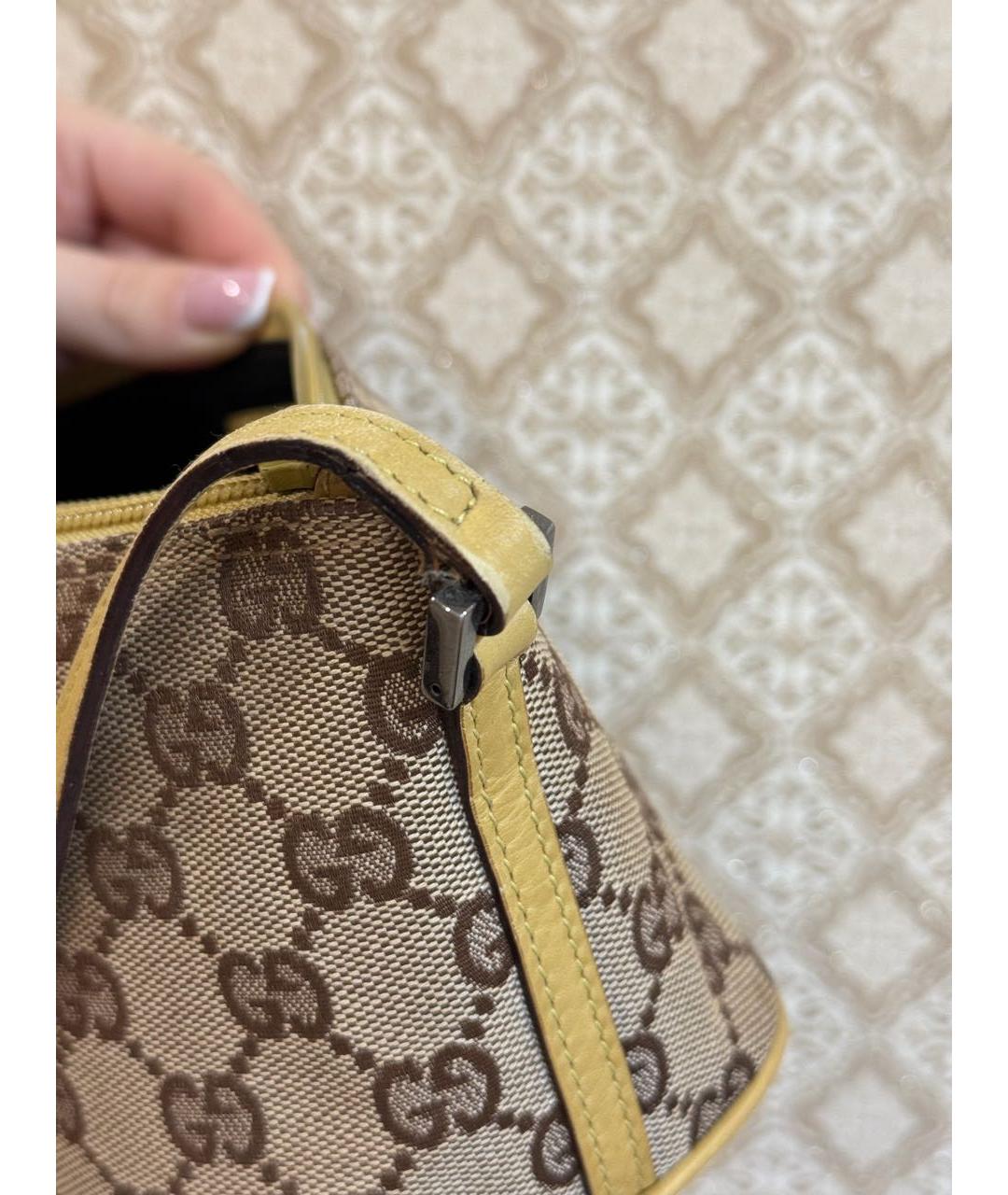 GUCCI Бежевая сумка с короткими ручками, фото 5