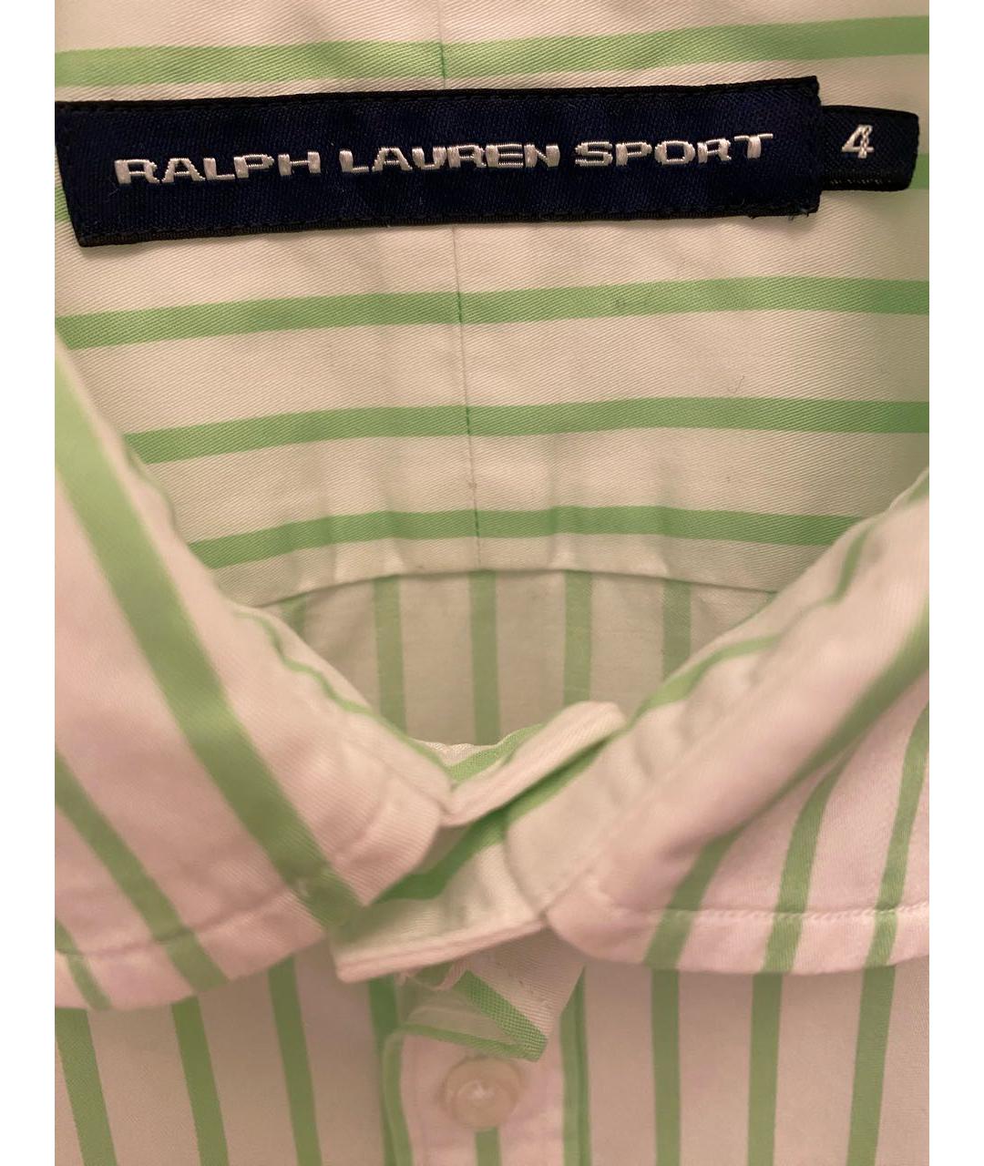 RALPH LAUREN Белая хлопковая рубашка, фото 3