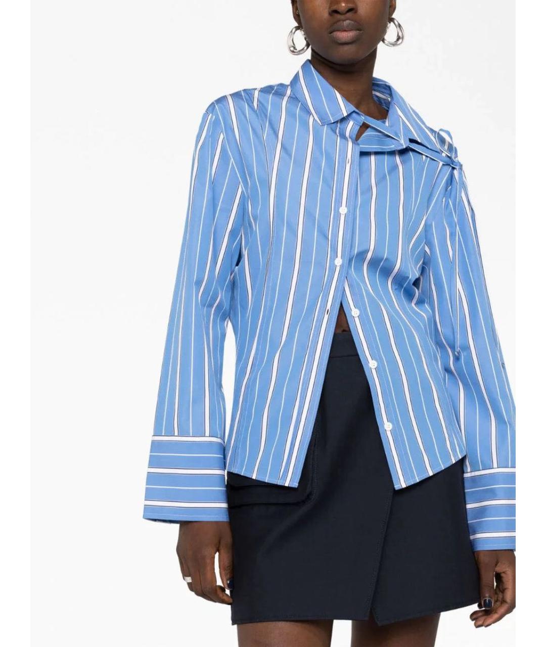 JACQUEMUS Синяя хлопковая рубашка, фото 7