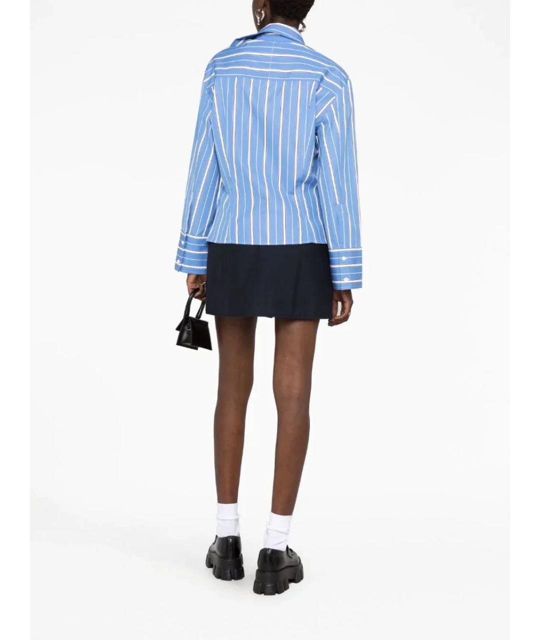 JACQUEMUS Синяя хлопковая рубашка, фото 6