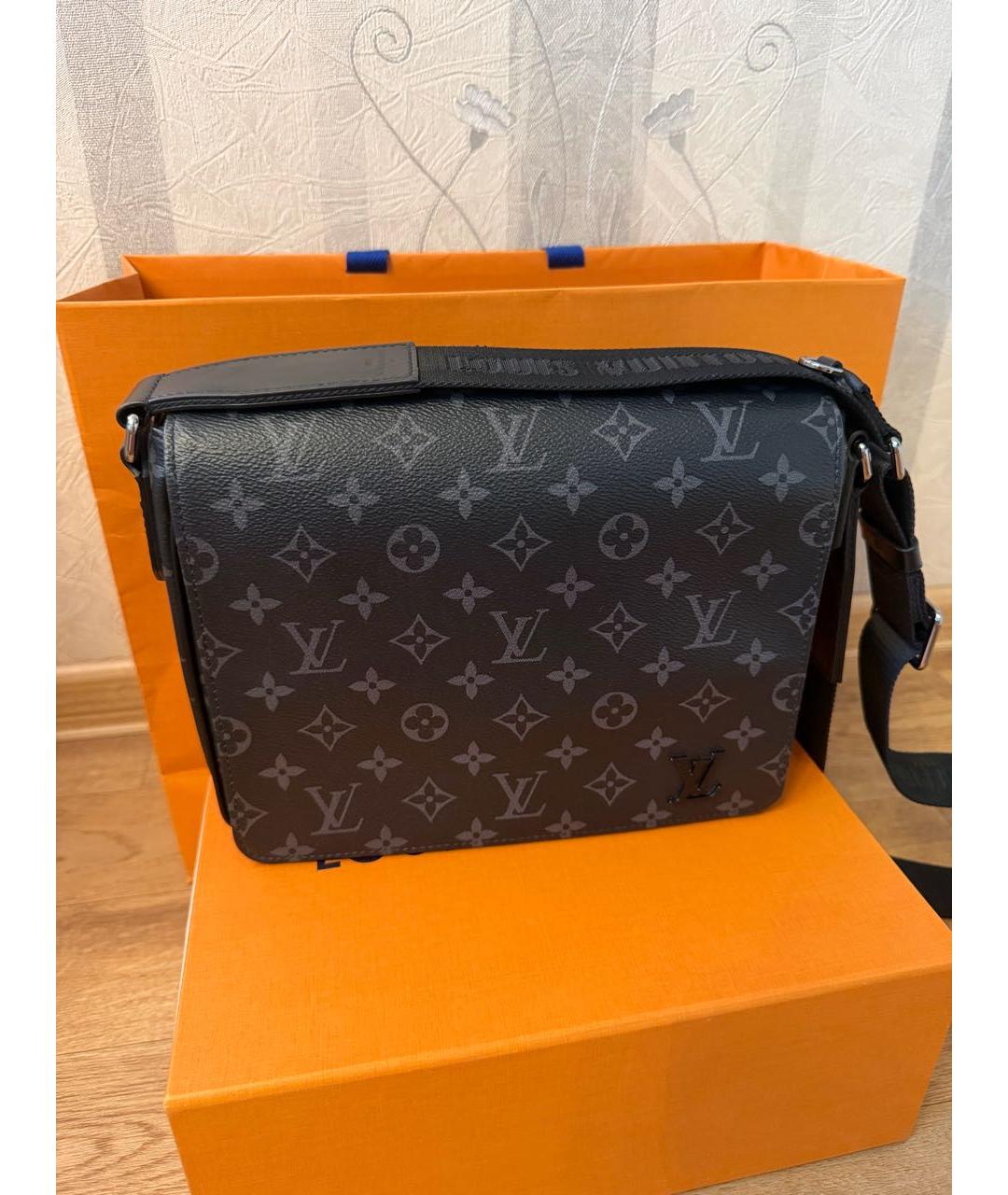 LOUIS VUITTON Черная сумка на плечо, фото 7