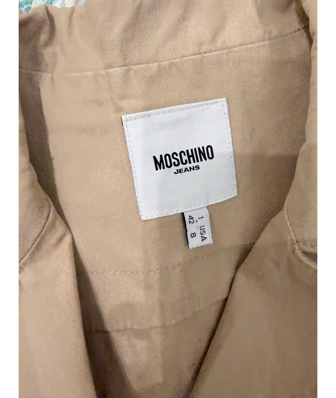 MOSCHINO JEANS Бежевый хлопко-эластановый жакет/пиджак, фото 2