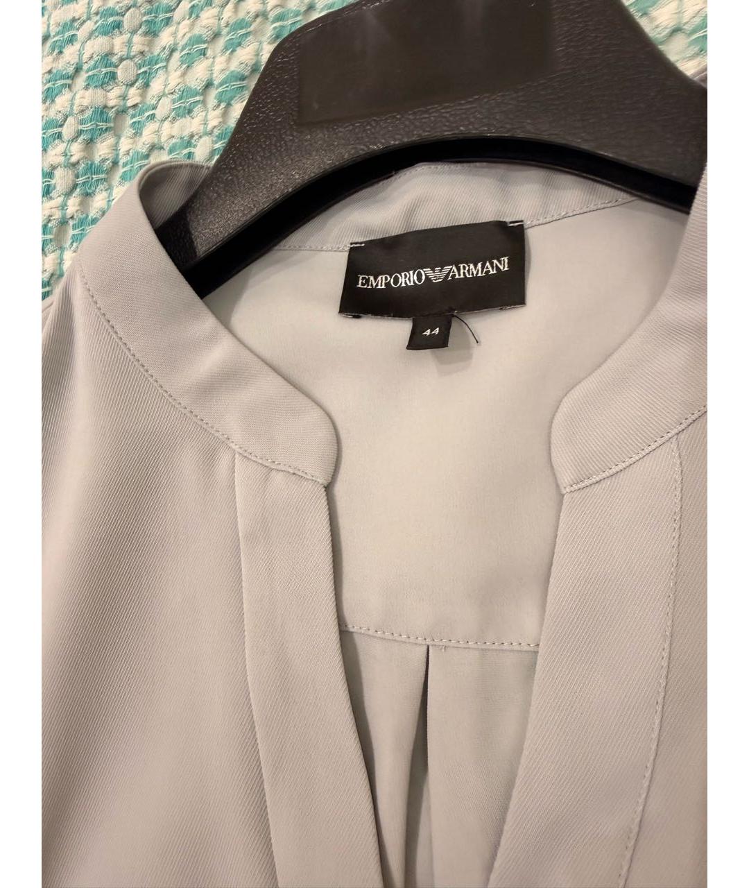 EMPORIO ARMANI Серая полиэстеровая блузы, фото 2