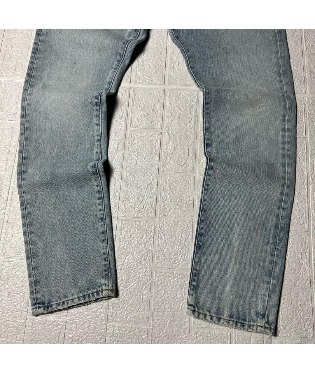PALM ANGELS Голубые хлопковые прямые джинсы, фото 5