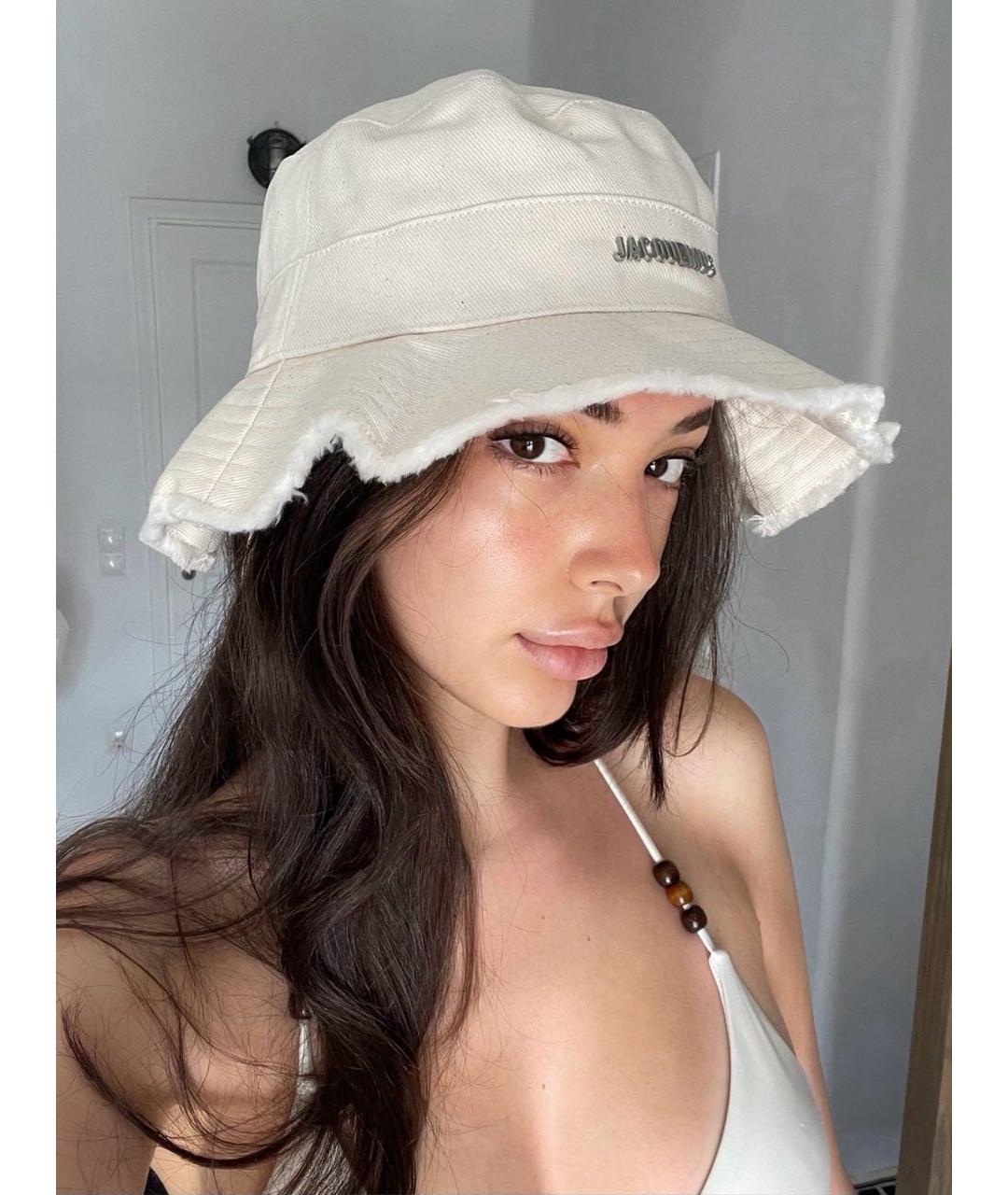 JACQUEMUS Белая хлопковая шляпа, фото 3