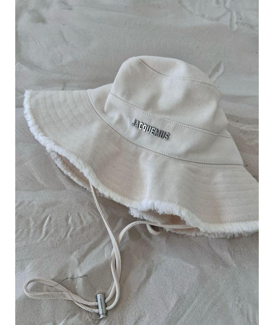 JACQUEMUS Белая хлопковая шляпа, фото 2