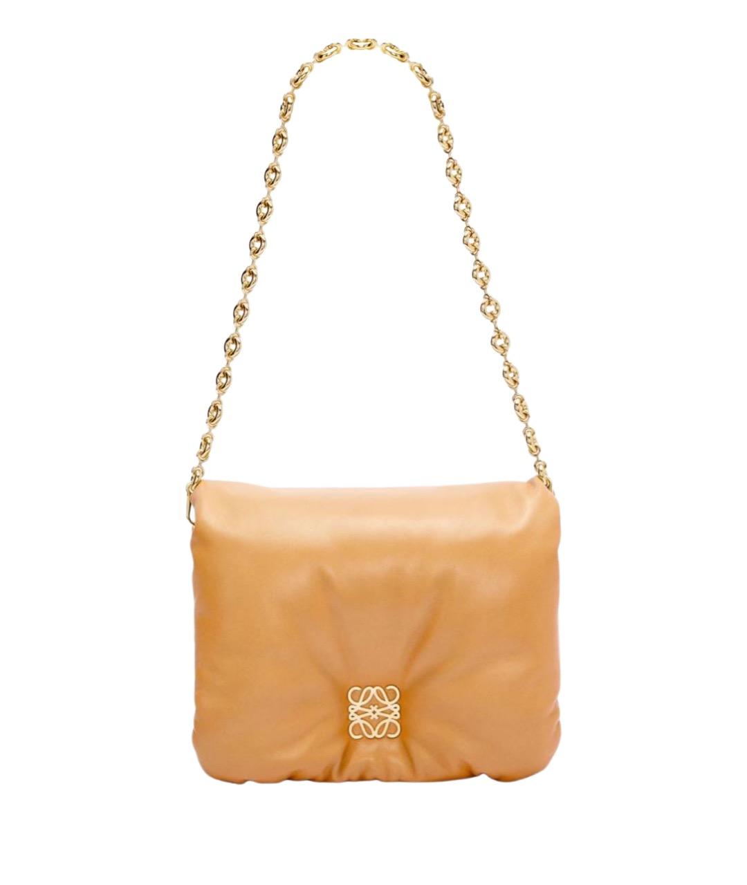 LOEWE Горчичная кожаная сумка через плечо, фото 1