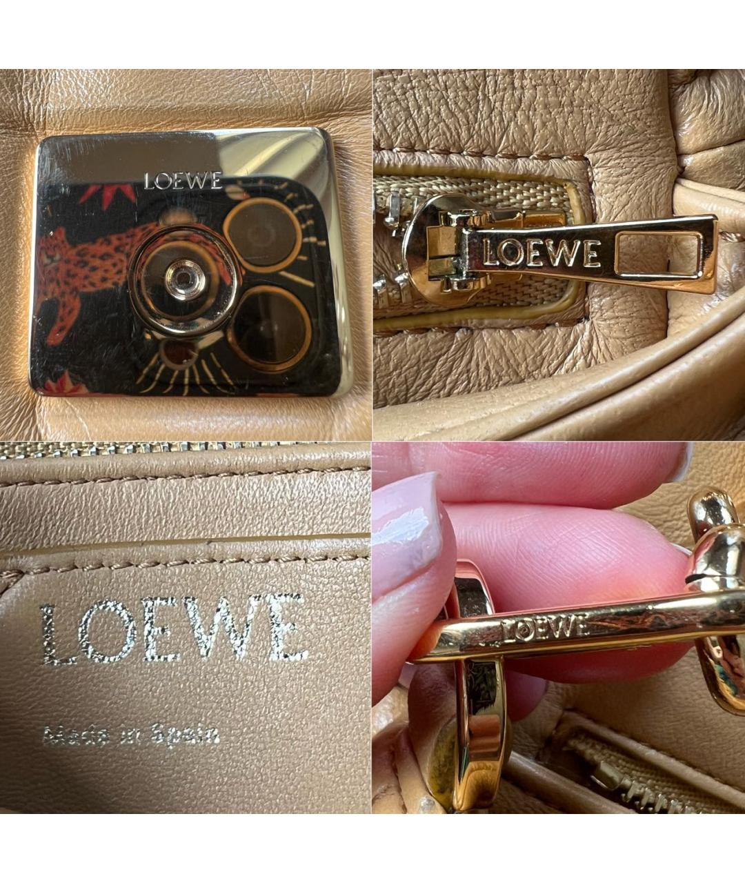 LOEWE Горчичная кожаная сумка через плечо, фото 6