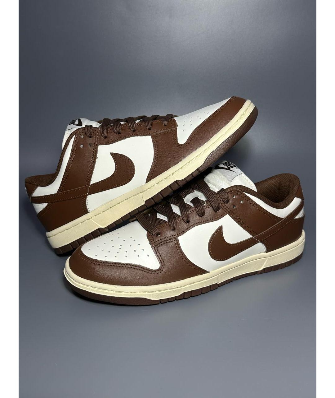 NIKE Коричневые кожаные кроссовки, фото 8
