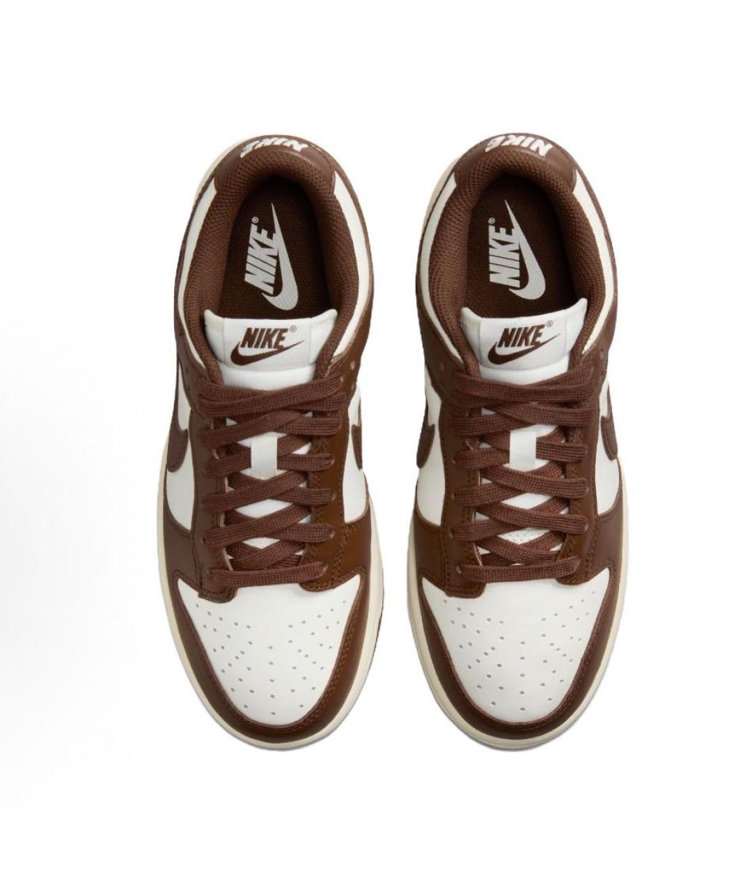 NIKE Коричневые кожаные кроссовки, фото 3