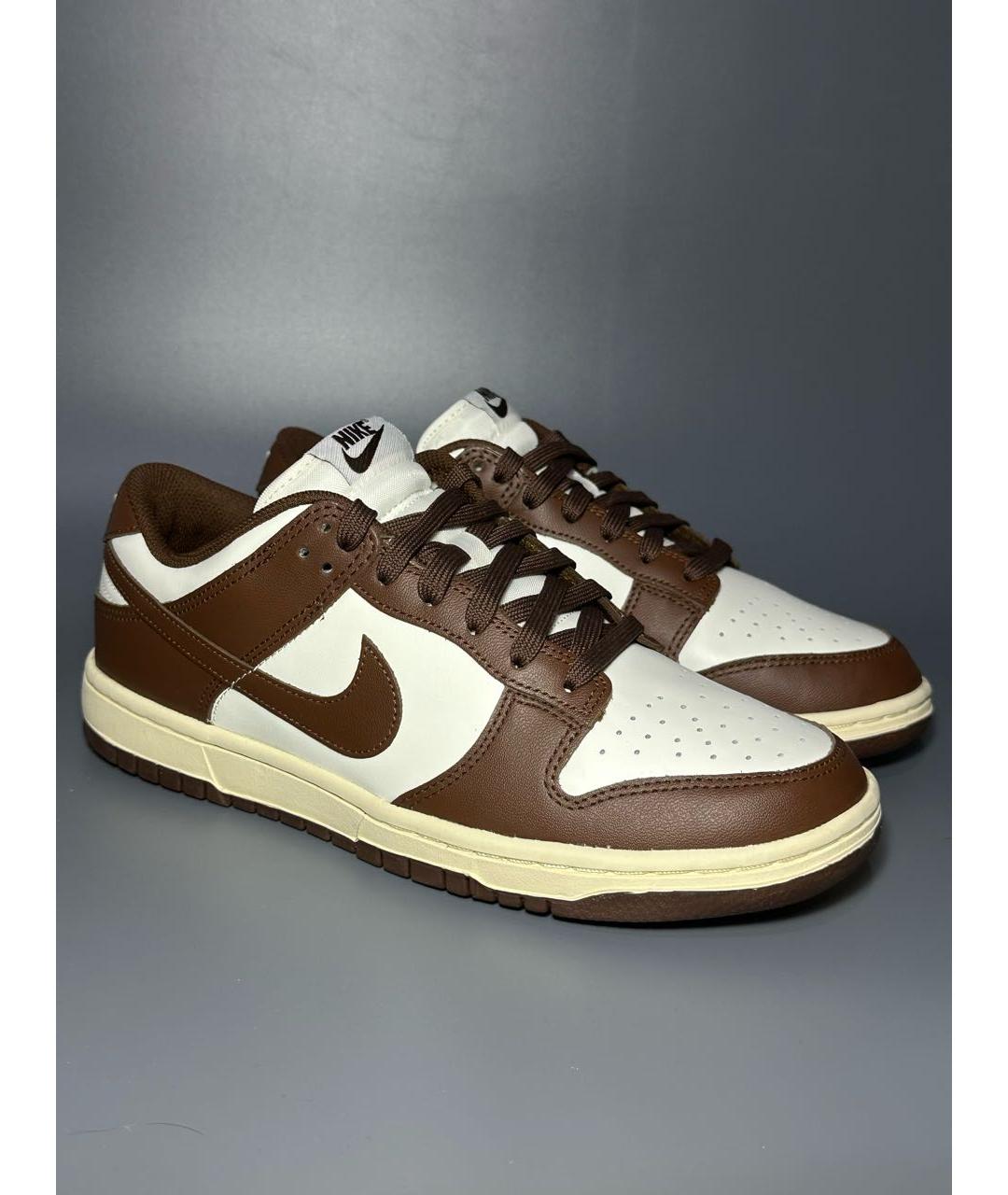 NIKE Коричневые кожаные кроссовки, фото 6
