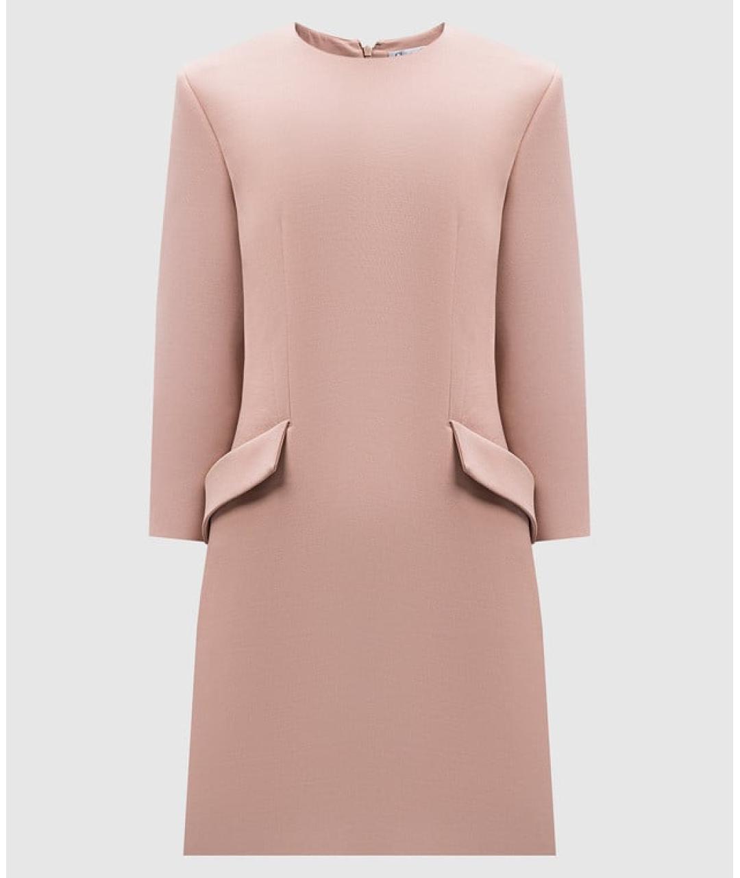 CHRISTIAN DIOR Розовое шерстяное повседневное платье, фото 1