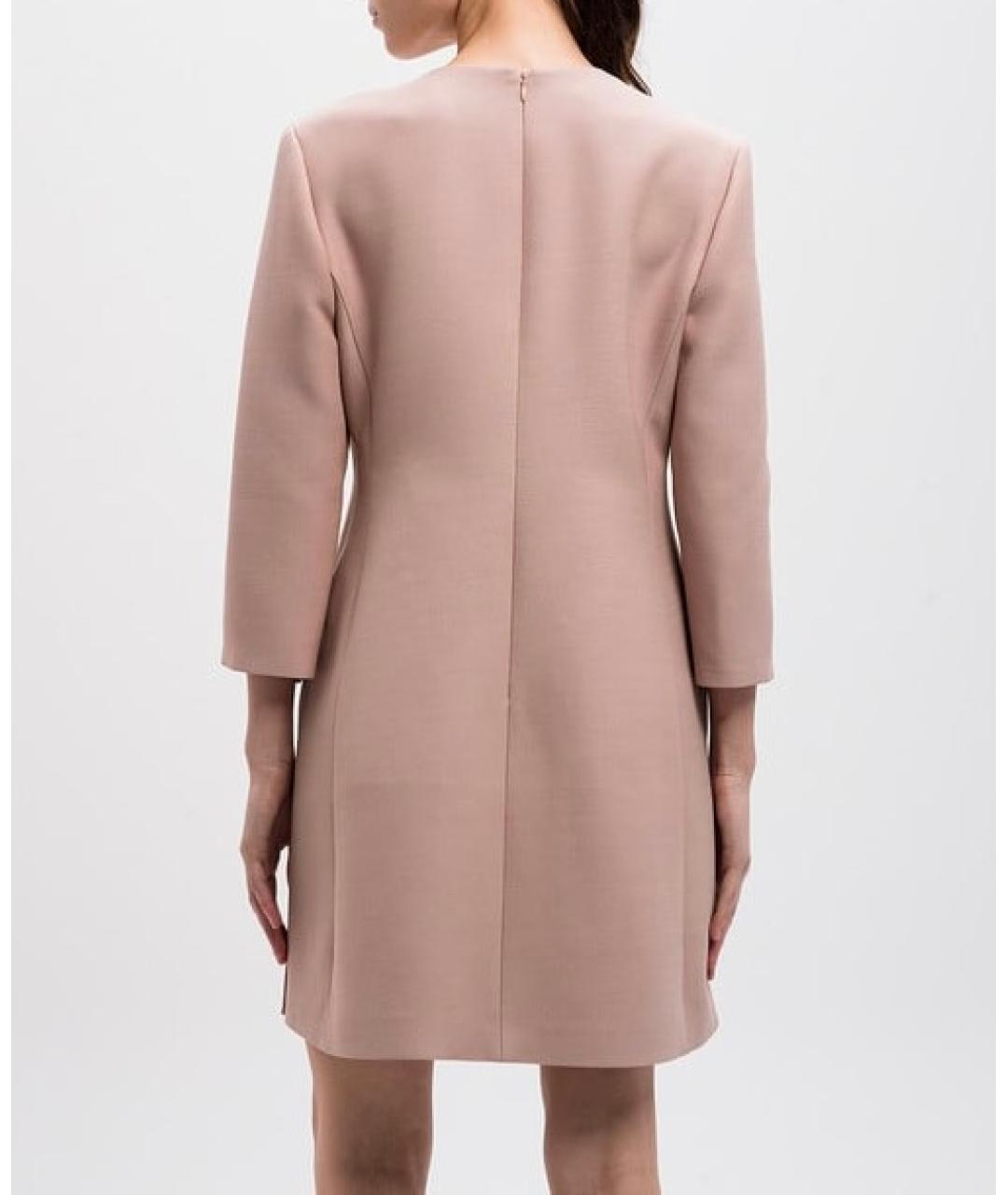 CHRISTIAN DIOR Розовое шерстяное повседневное платье, фото 3