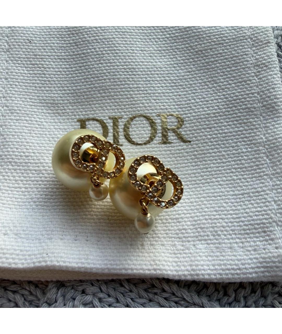 CHRISTIAN DIOR Золотые серьги, фото 8