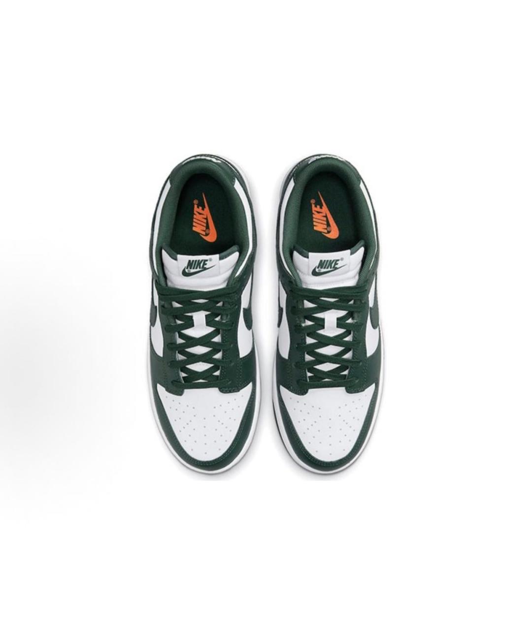 NIKE Зеленые кожаные низкие кроссовки / кеды, фото 3