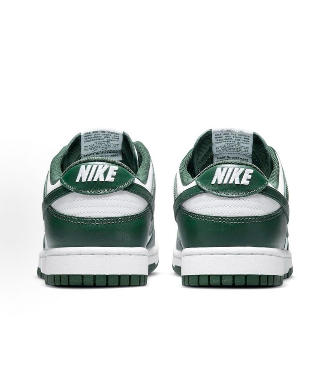 NIKE Зеленые кожаные низкие кроссовки / кеды, фото 4