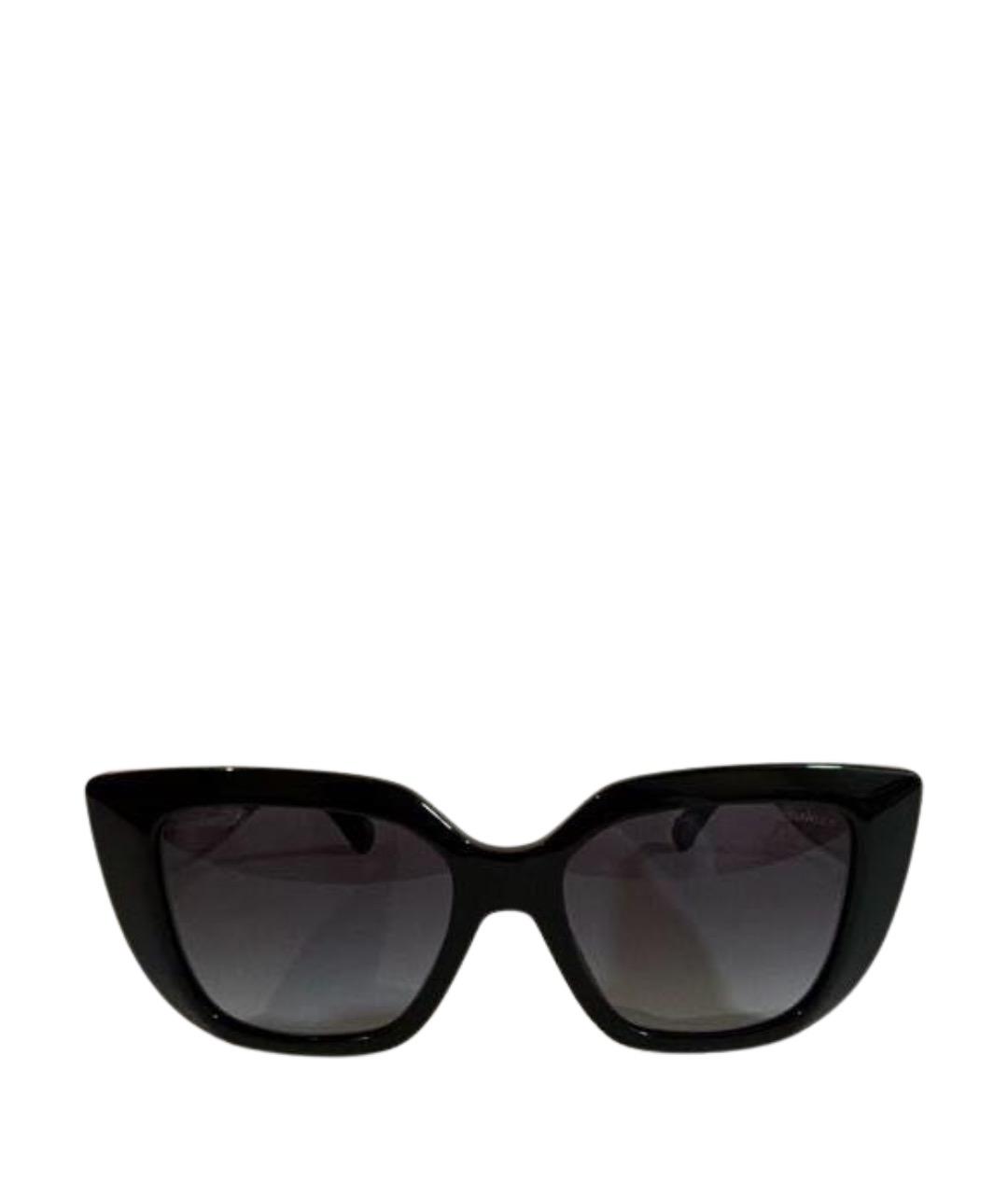 CHANEL Черные пластиковые солнцезащитные очки, фото 1