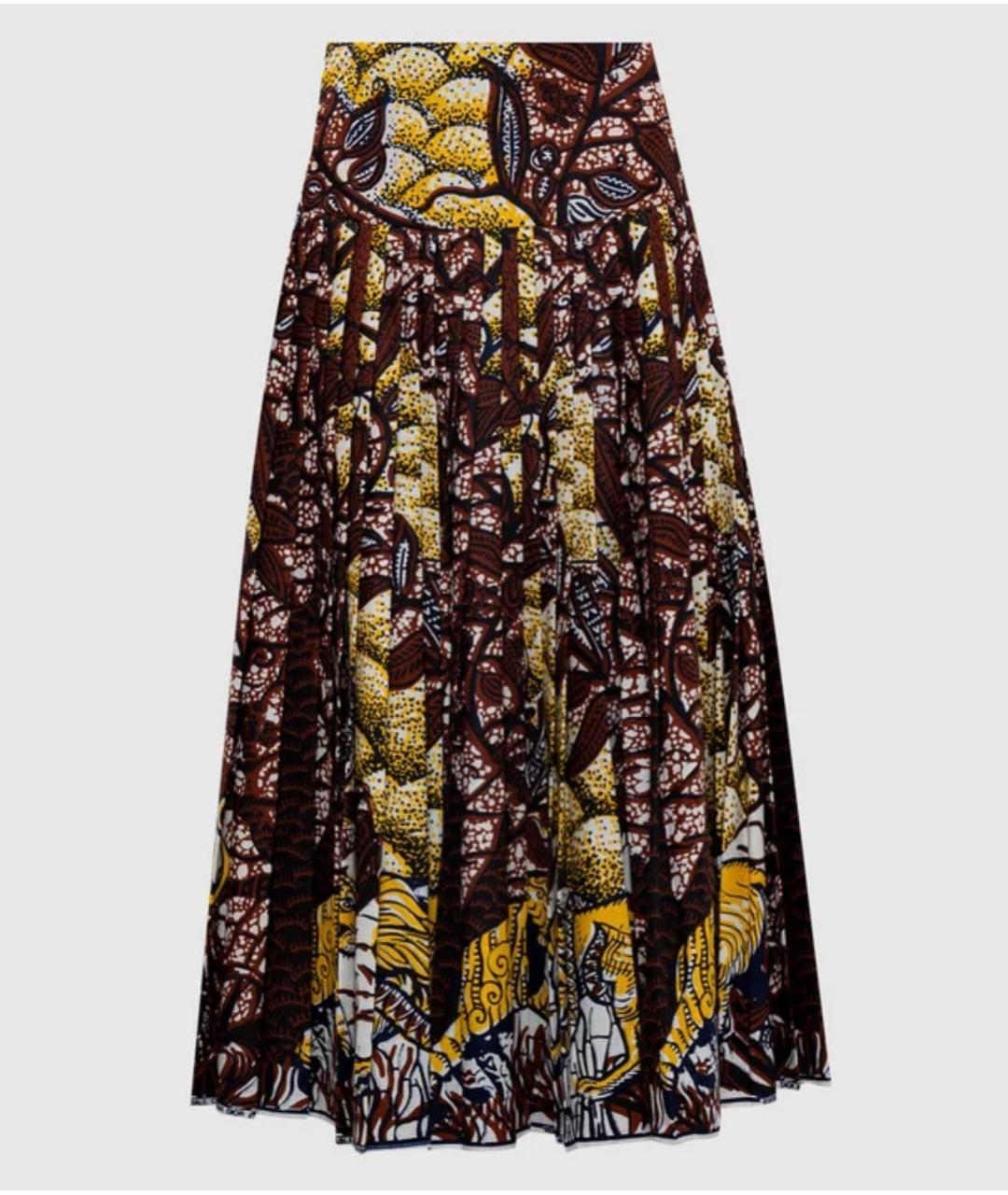 CHRISTIAN DIOR Мульти хлопковая юбка миди, фото 6