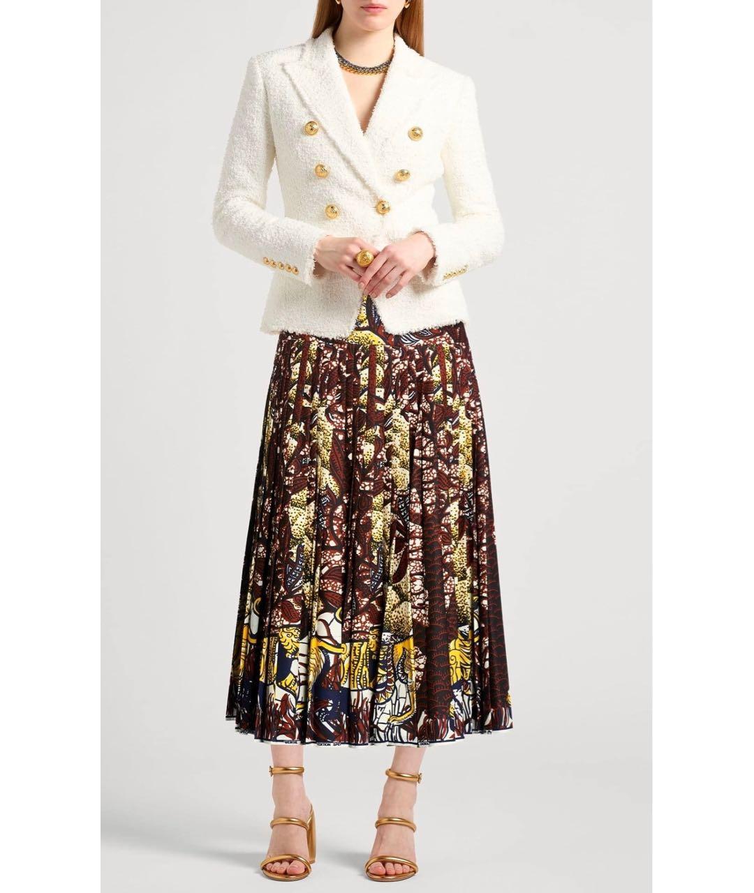 CHRISTIAN DIOR Мульти хлопковая юбка миди, фото 2