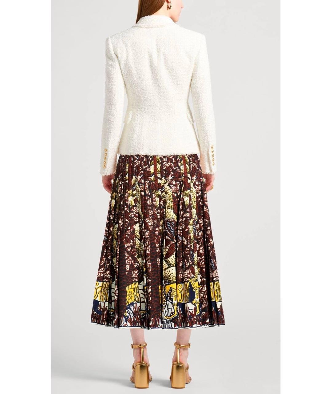 CHRISTIAN DIOR Мульти хлопковая юбка миди, фото 3