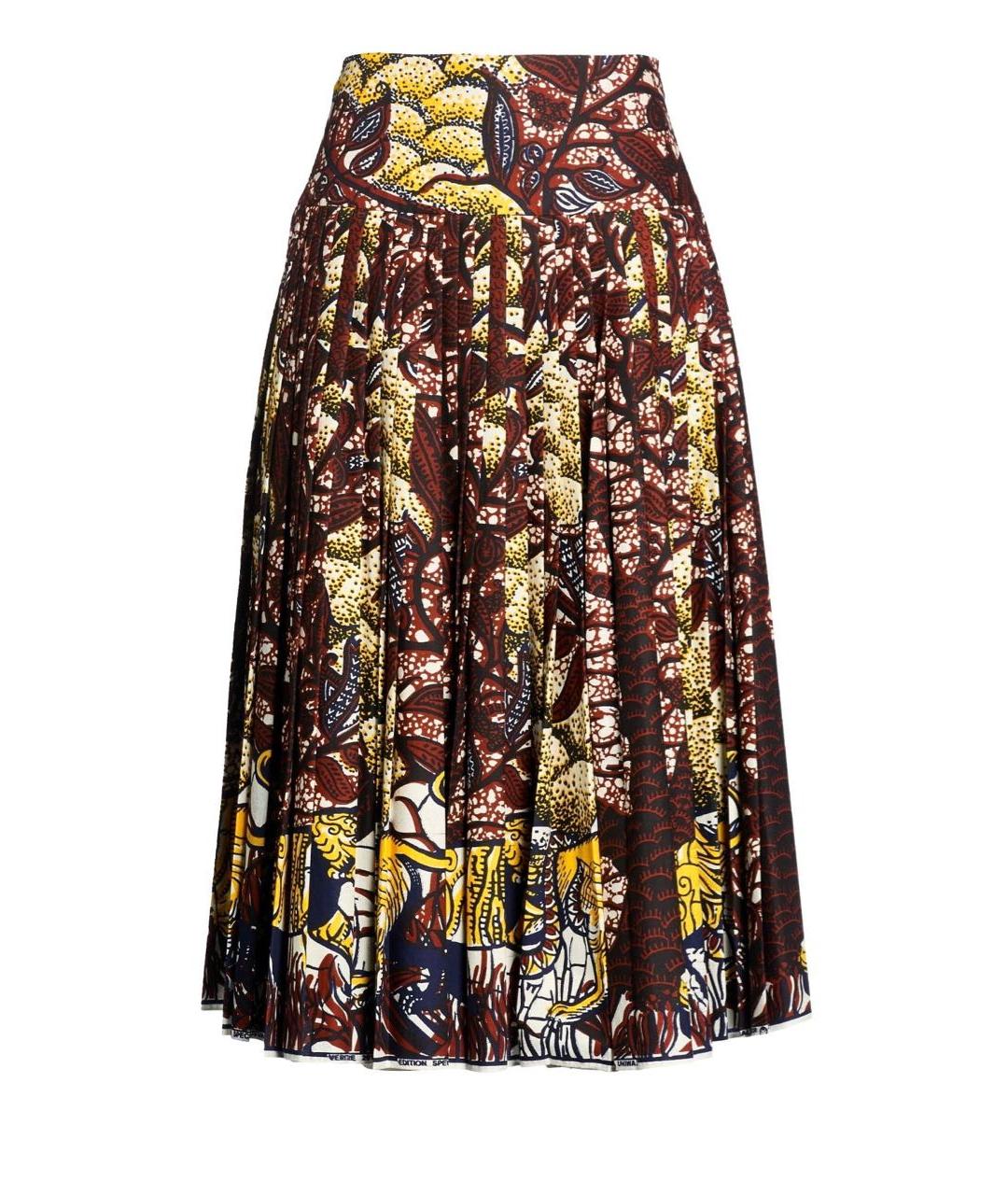 CHRISTIAN DIOR Мульти хлопковая юбка миди, фото 4