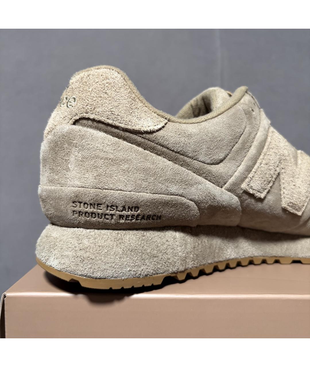 NEW BALANCE Бежевые замшевые кроссовки, фото 7