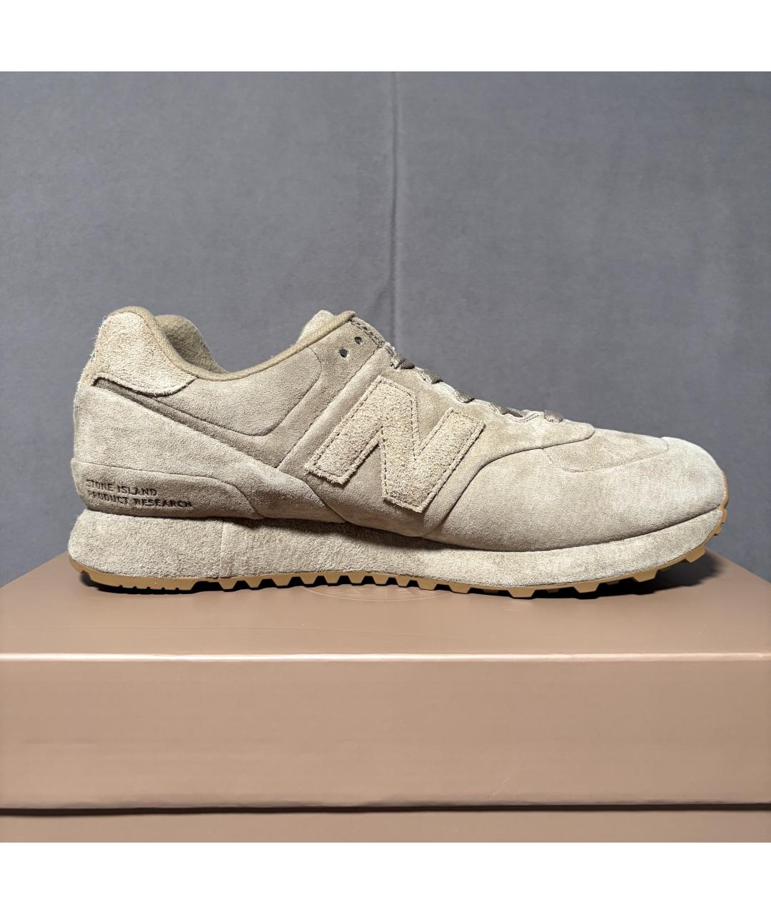 NEW BALANCE Бежевые замшевые кроссовки, фото 5