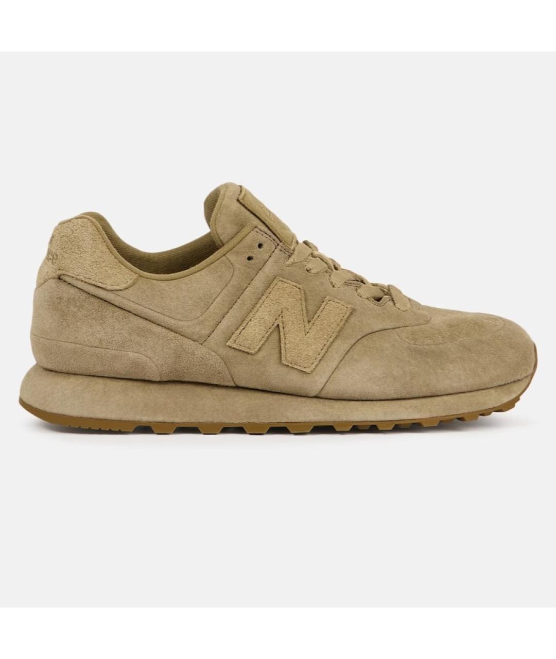 NEW BALANCE Бежевые замшевые кроссовки, фото 10