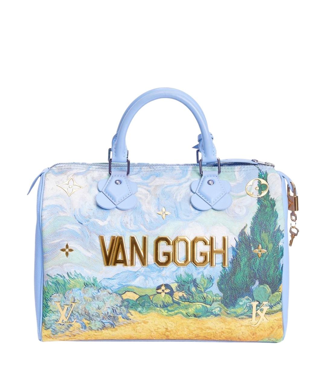LOUIS VUITTON Голубая кожаная сумка тоут, фото 1