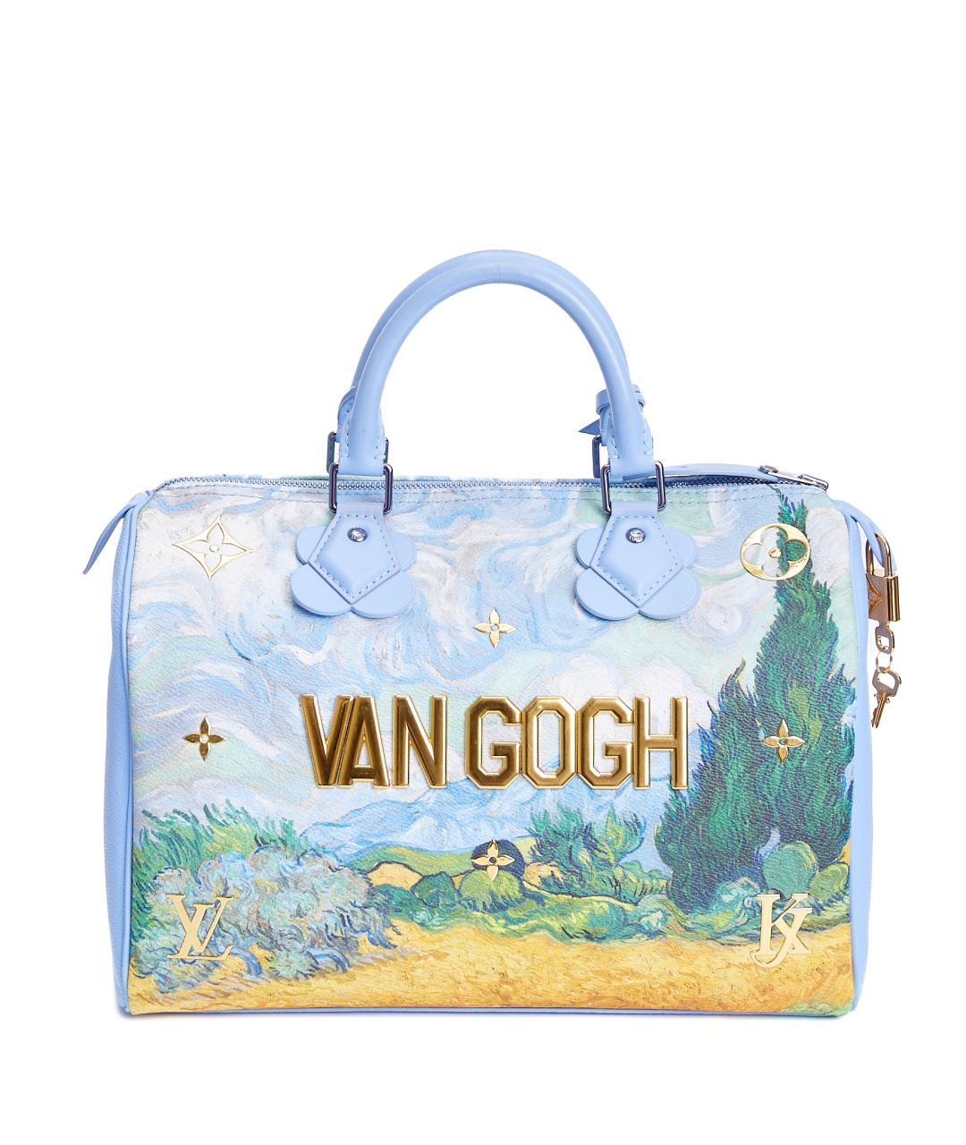 LOUIS VUITTON Голубая кожаная сумка тоут, фото 10