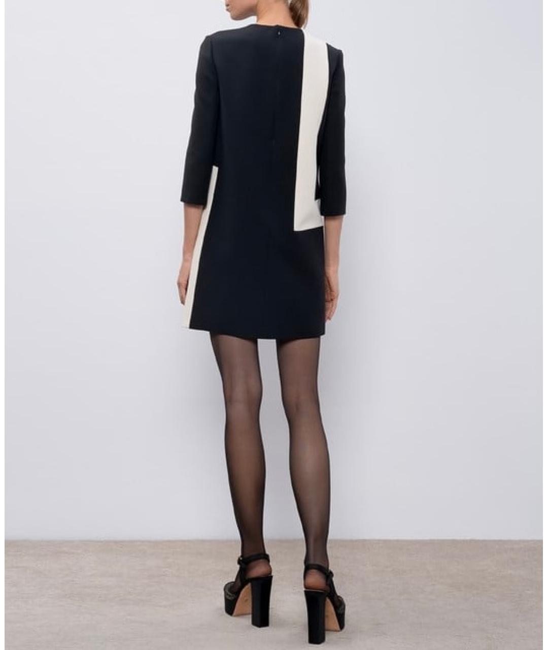 CHRISTIAN DIOR Черное шерстяное повседневное платье, фото 4