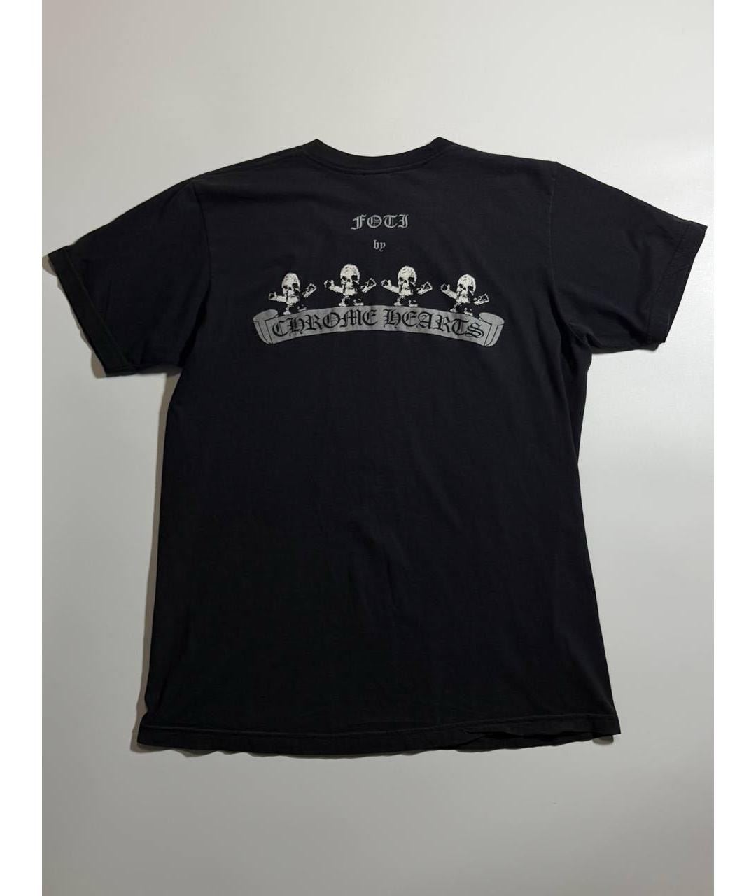 CHROME HEARTS Черная хлопковая футболка, фото 3