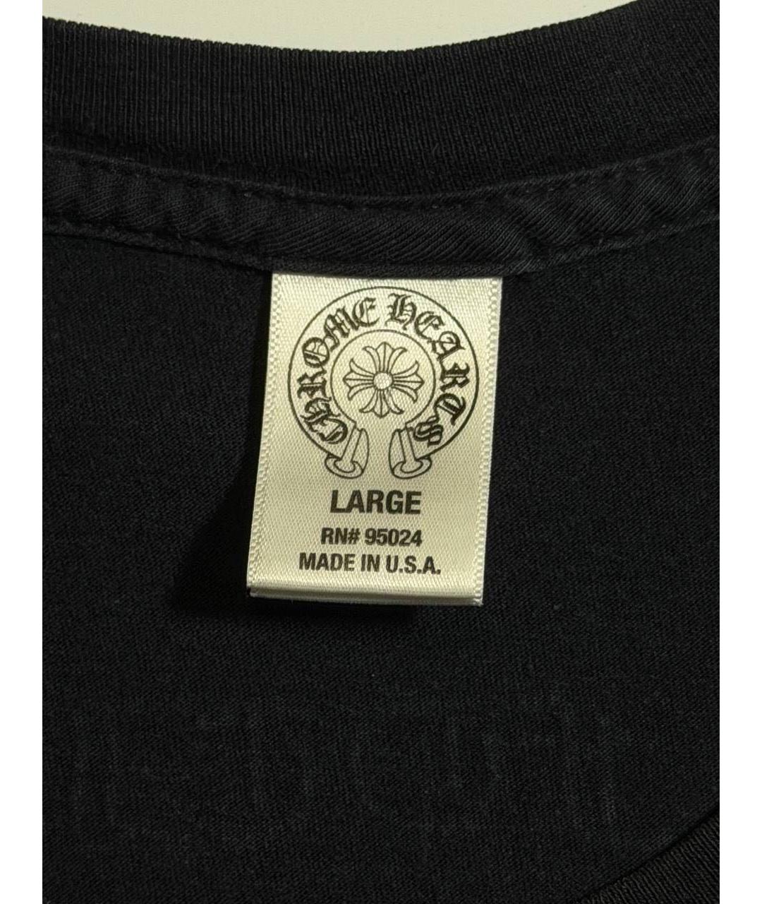 CHROME HEARTS Черная хлопковая футболка, фото 6