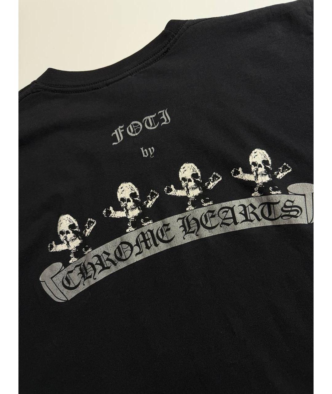 CHROME HEARTS Черная хлопковая футболка, фото 5