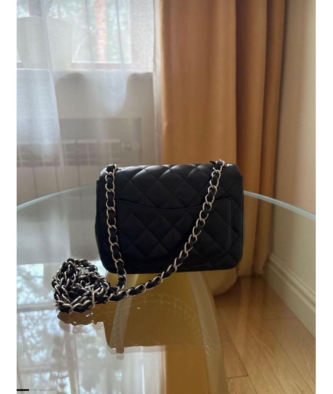 CHANEL Черная кожаная сумка через плечо, фото 4